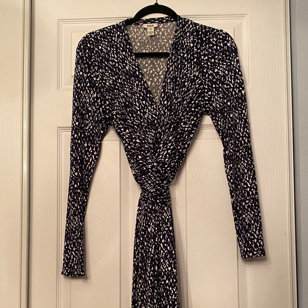 Issa London Monochrome Abstract Dress